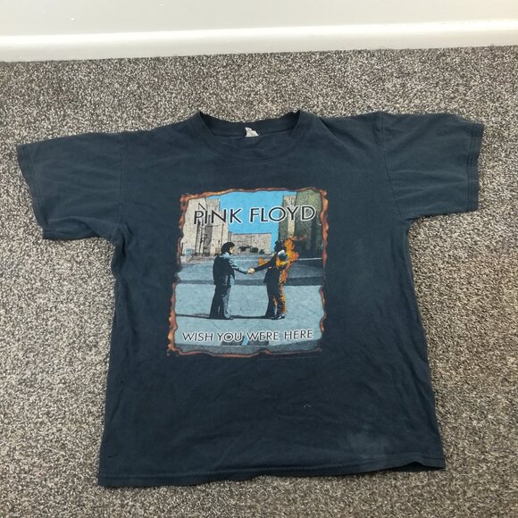 Vintage 2006 Pink Floyd Wish You Were Here T-Shirt Anvil Black Mens Medium - Picture 2 of 11